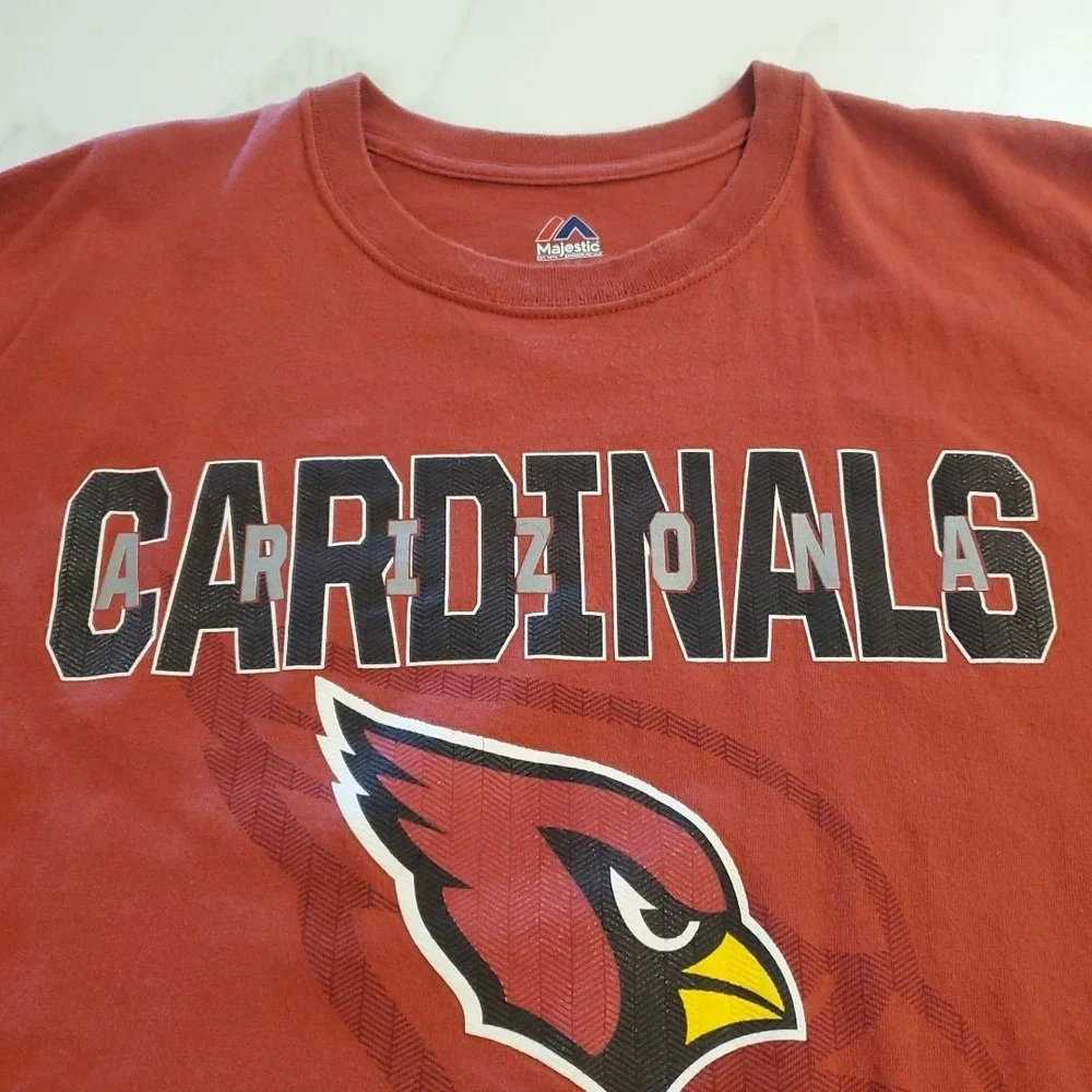 Arizona AZ Cardinals NFL Mens‎ T Shirt 2XL Red Majestic Football
